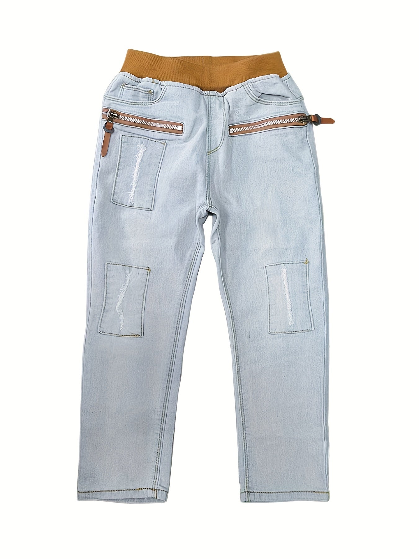 Trendy Boys Durable Denim Jeans - Comfort Fit - Versatile for Spring & Fall