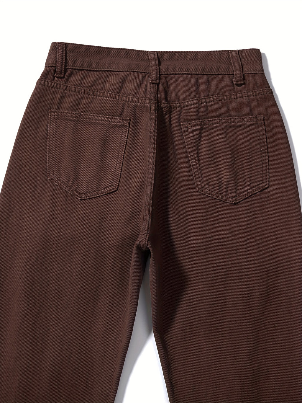 Plain Ripped Holes Straight Jeans, Loose Fit High Waist Distressed Slant Pockets Denim Pants, Women's Denim Jeans & Clothing