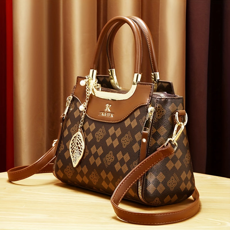 Three-Piece Set of Wo 'S Printed Handbags, Stylish And Trendy Handbags, And Handbags.