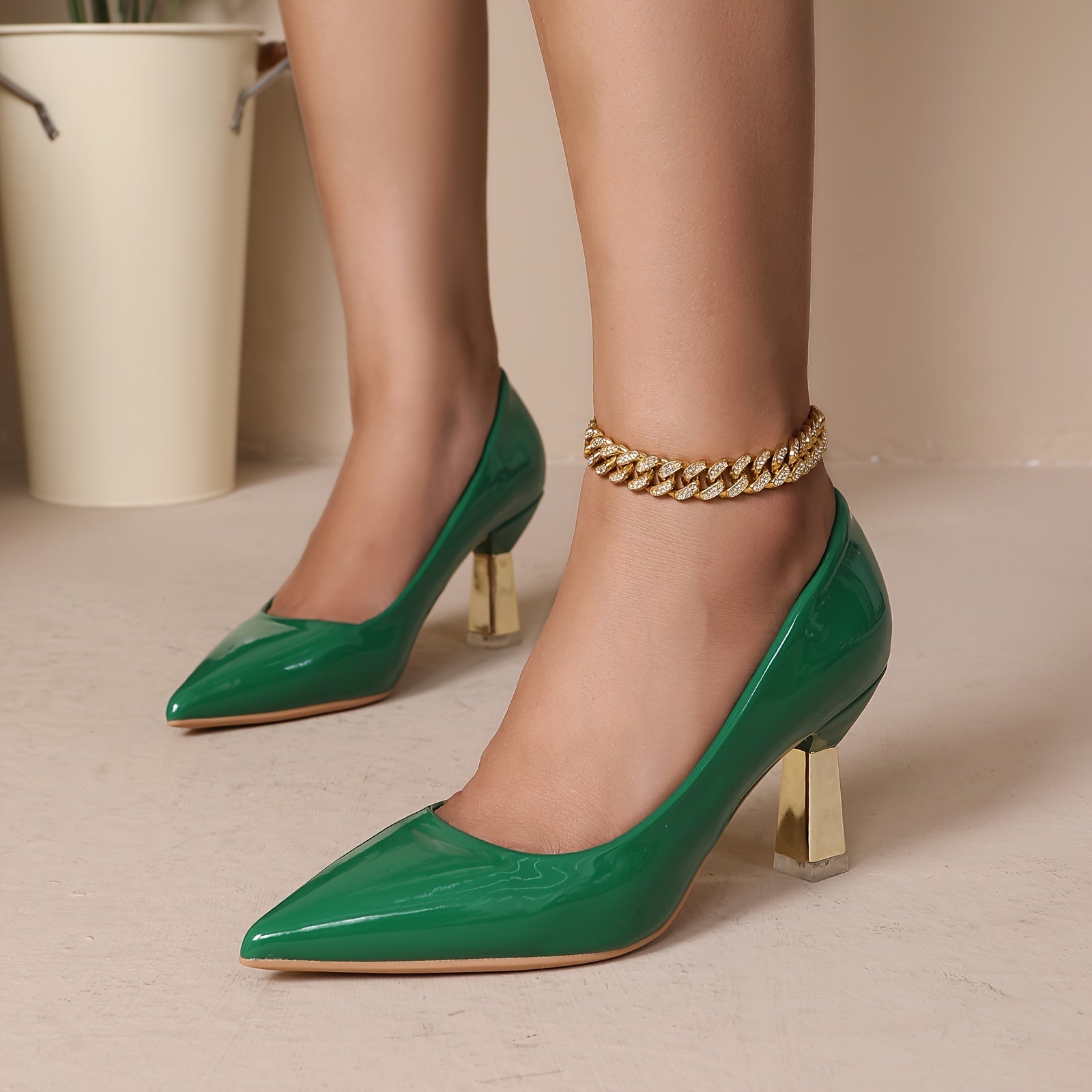 French Fashion Versatile Pointed Toe Stiletto Shoes for Ladies