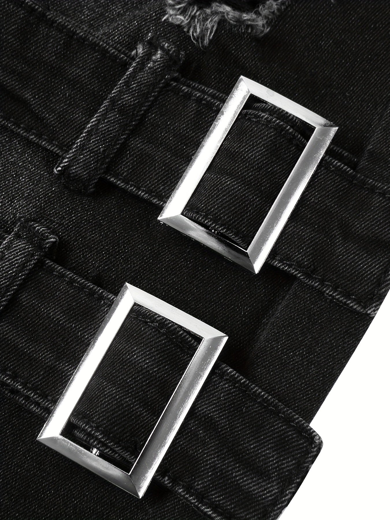 Stretchy Slim Fit Ripped Biker Jeans - Soft, Breathable, Distressed Denim Pants with Elastic Waistband for Men's Casual Street Style Fashion - Perfect for Spring and Fall Seasons